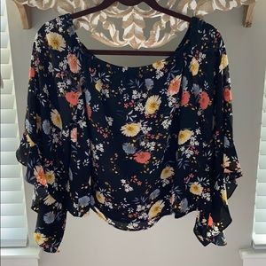 Floral off shoulder blouse size small
